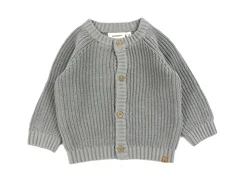strikket cardigan i limestone fra Lil\' Atelier med knaplukning 